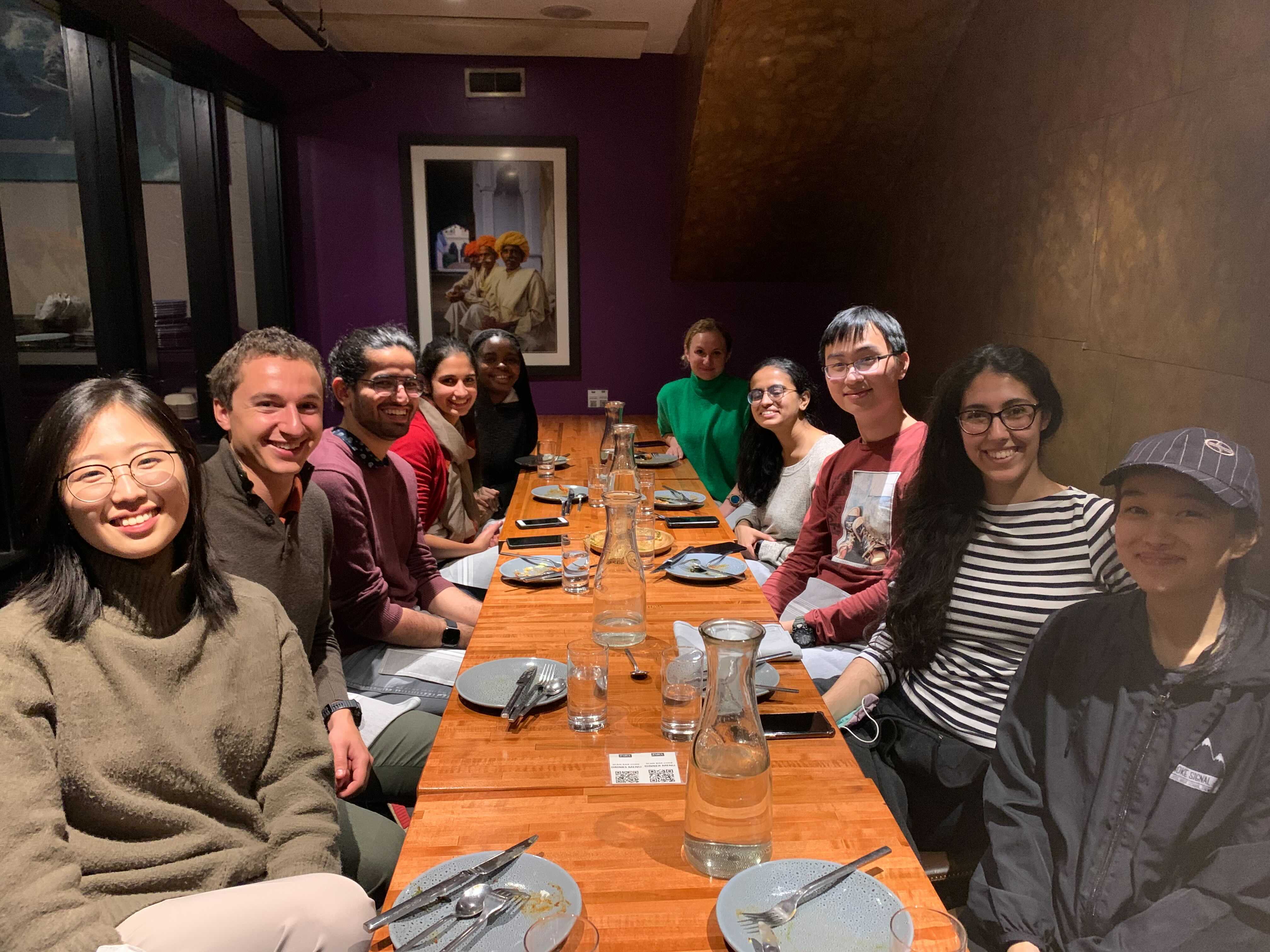 First group dinner in Seattle! Zaika, October 2021.